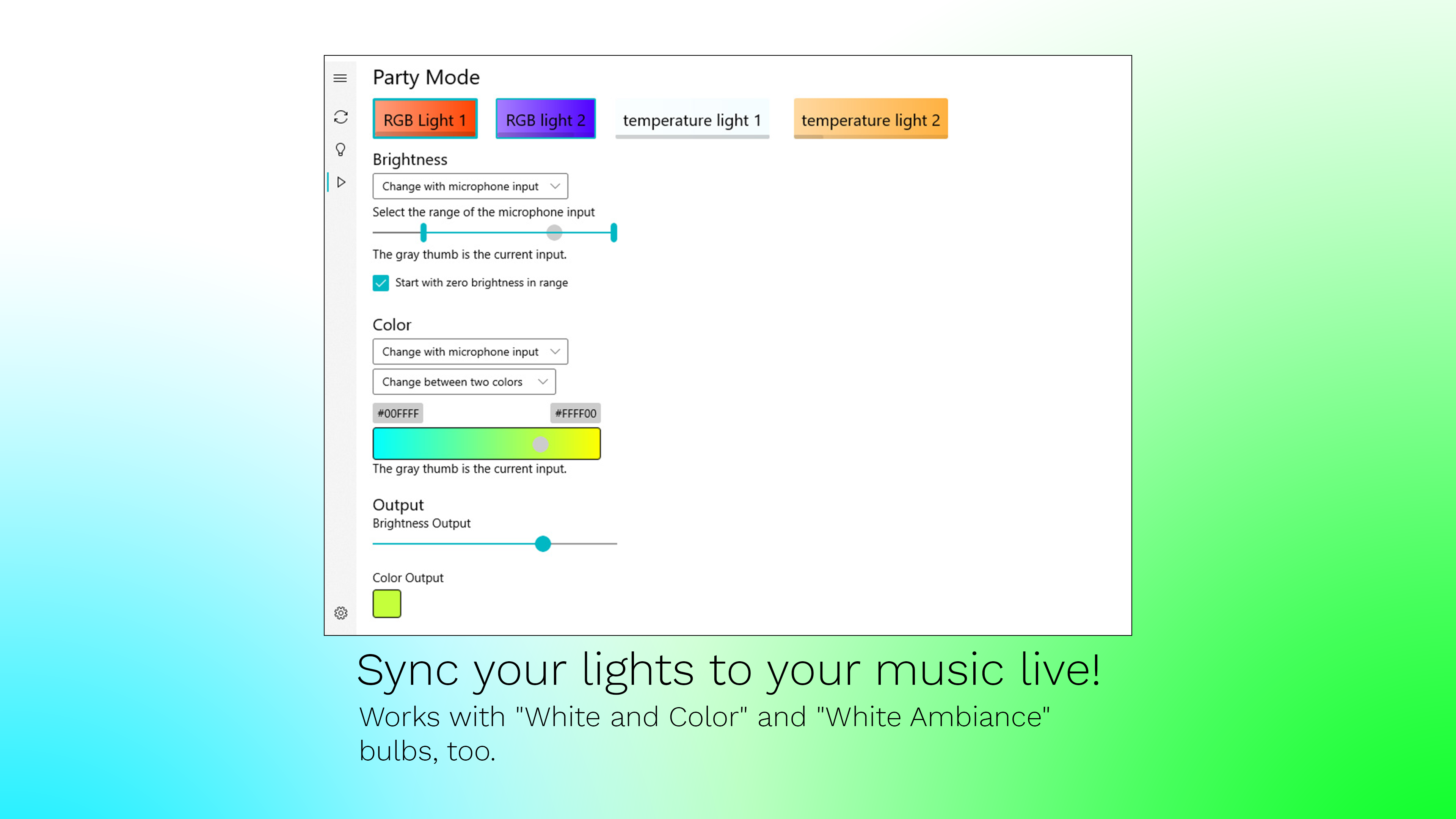 Sync your lights to your music lights live!